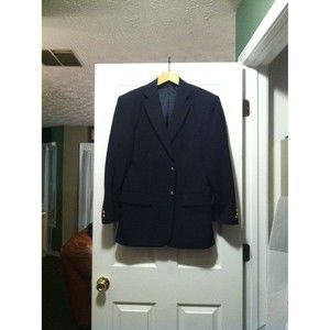 NEW CASTLE & YORK MEN'S BLACK 100%WOOL SPORT COAT JACKET BLAZER SIZE: 40R